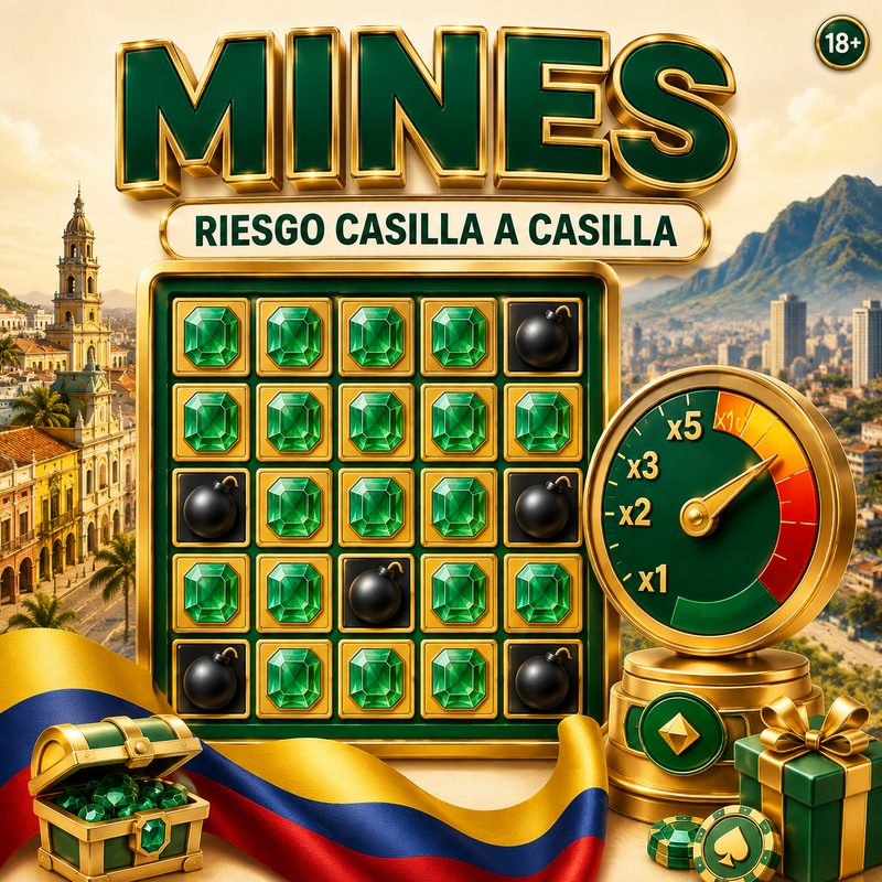 Juego Mines demo gratis con casillas y multiplicadores en Colombia