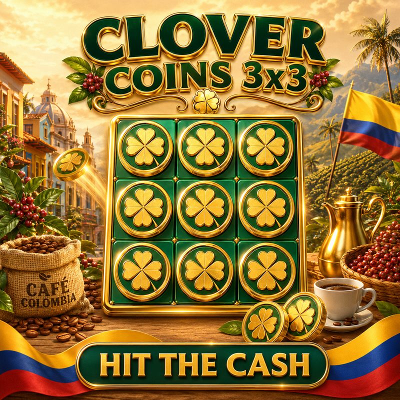 Clover Coins 3x3 tragamonedas de monedas y tréboles