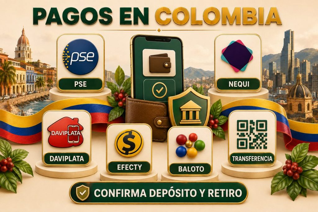 PSE, Nequi, Daviplata, Efecty, Baloto y transferencia bancaria